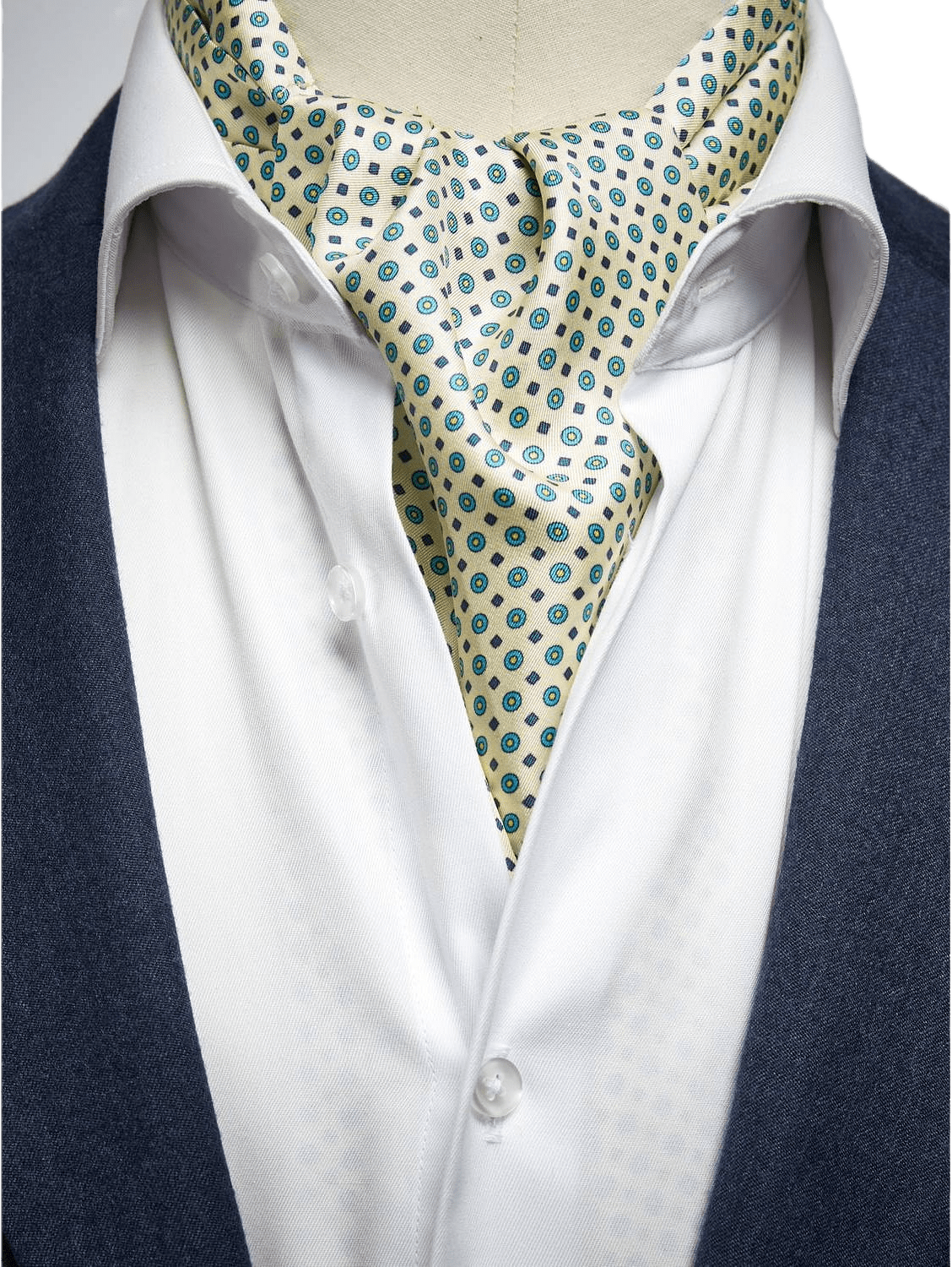 Silk Double Pointed Ascot Geometric