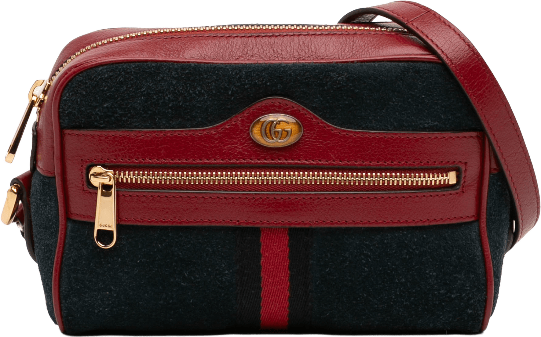 Gucci Mini Suede Ophidia Crossbody, från Luxclusif, i färgen navy.