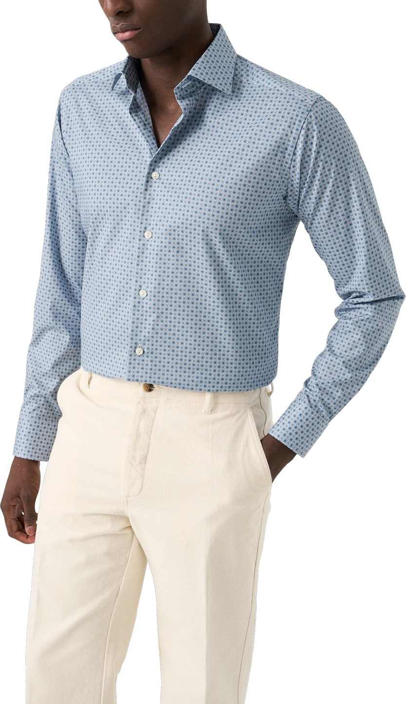 Signature Twill-skjorta Med Småblommigt Mönster Contemporary Fit