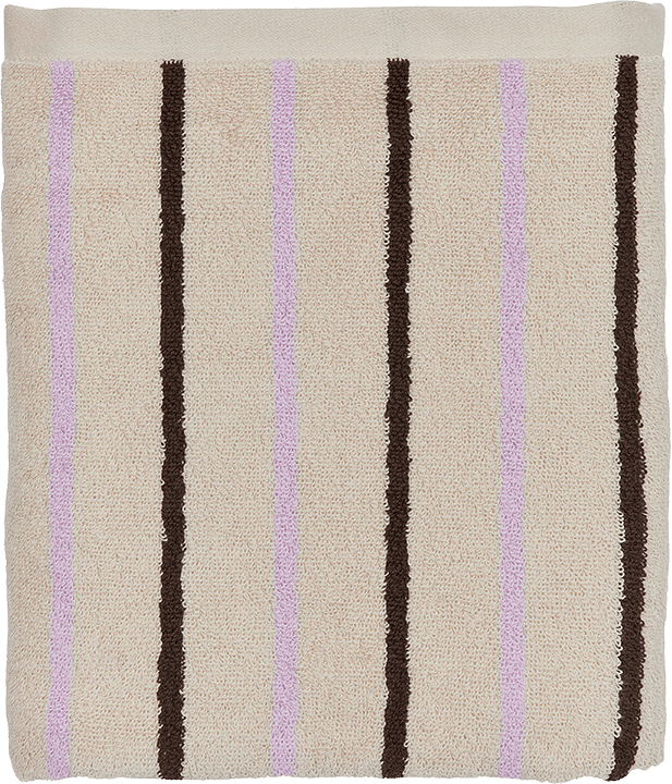 Raita Towel - 50x100 Cm, från OYOY Living, i färgen beige,brown,lavender.