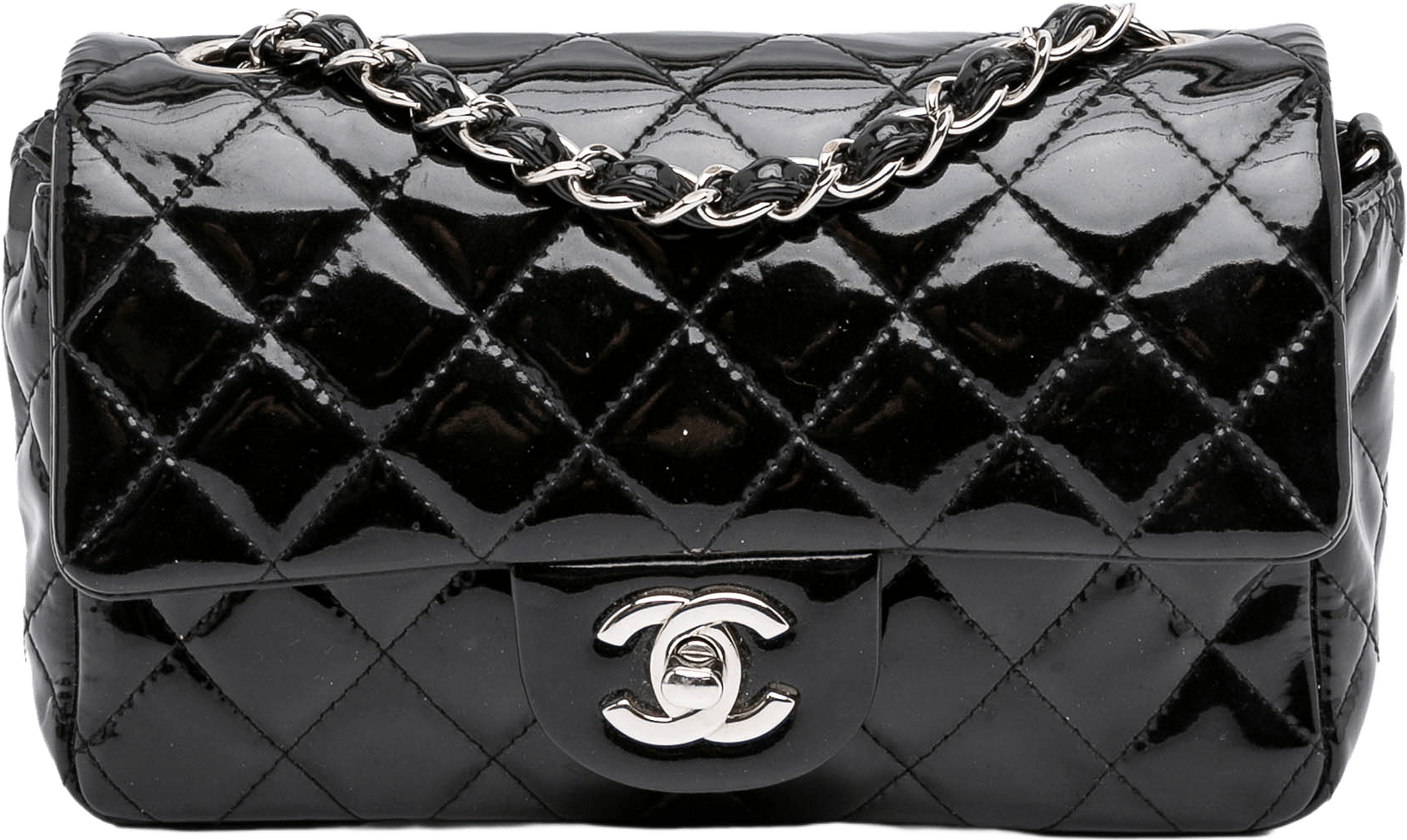 Chanel Mini Rectangular Classic Patent Single Flap