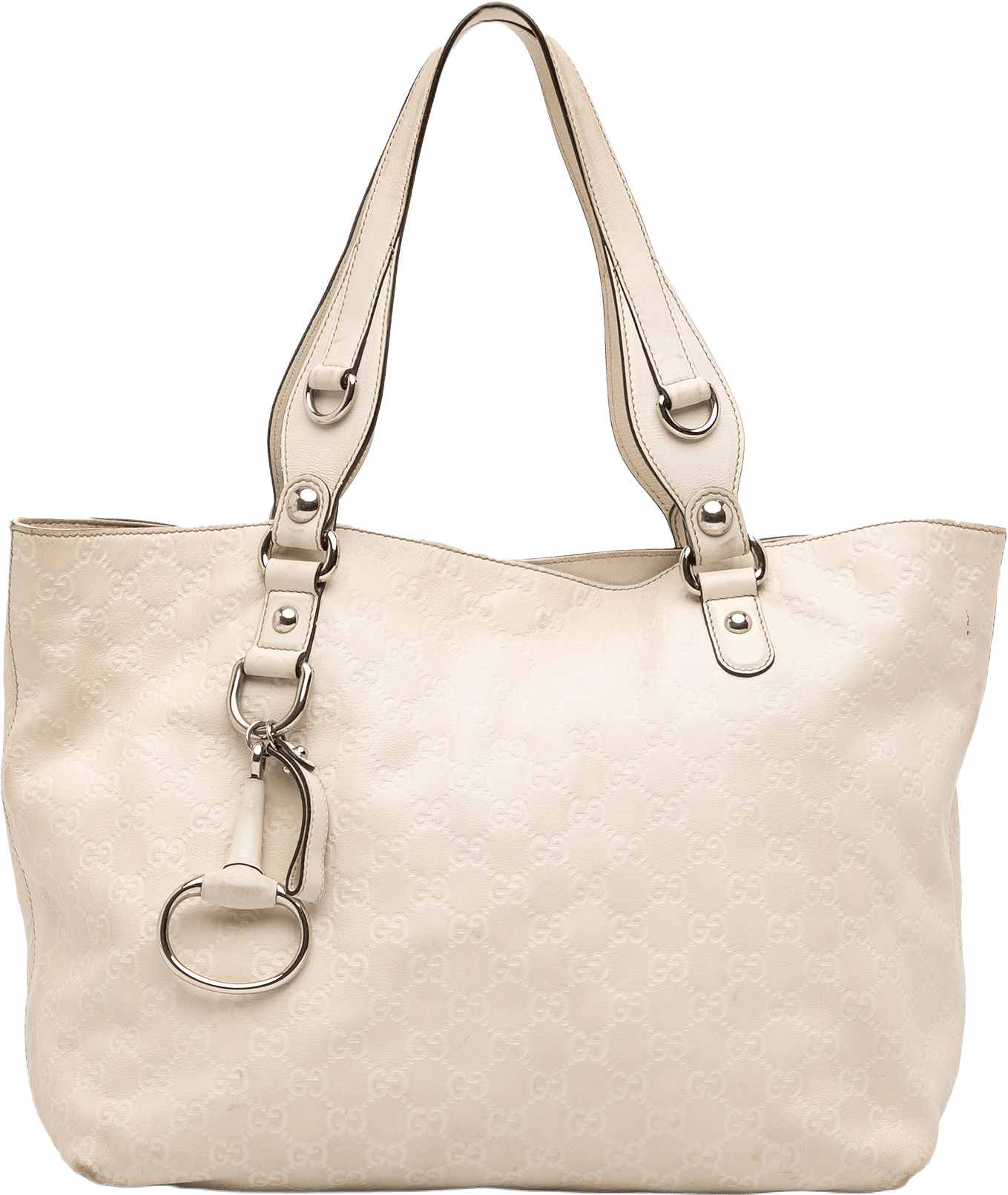 Gucci Guccissima Icon Bit Tote, från Luxclusif, i färgen white.