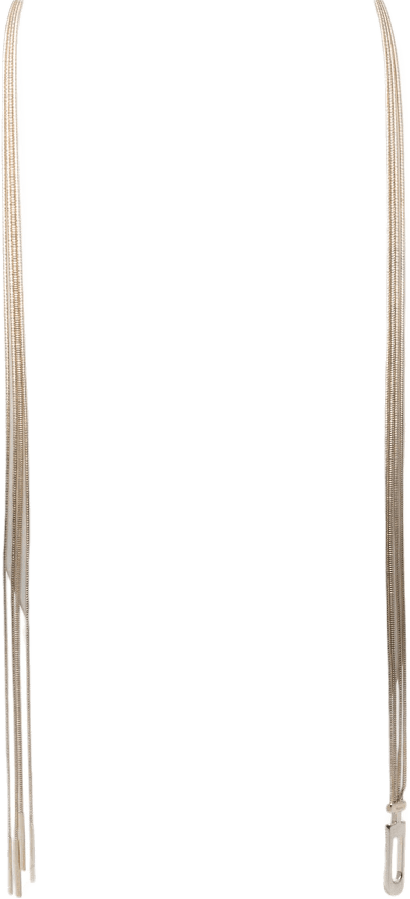 Gucci Sterling Silver Multistrand Lariat Necklace, från Luxclusif, i färgen silver.