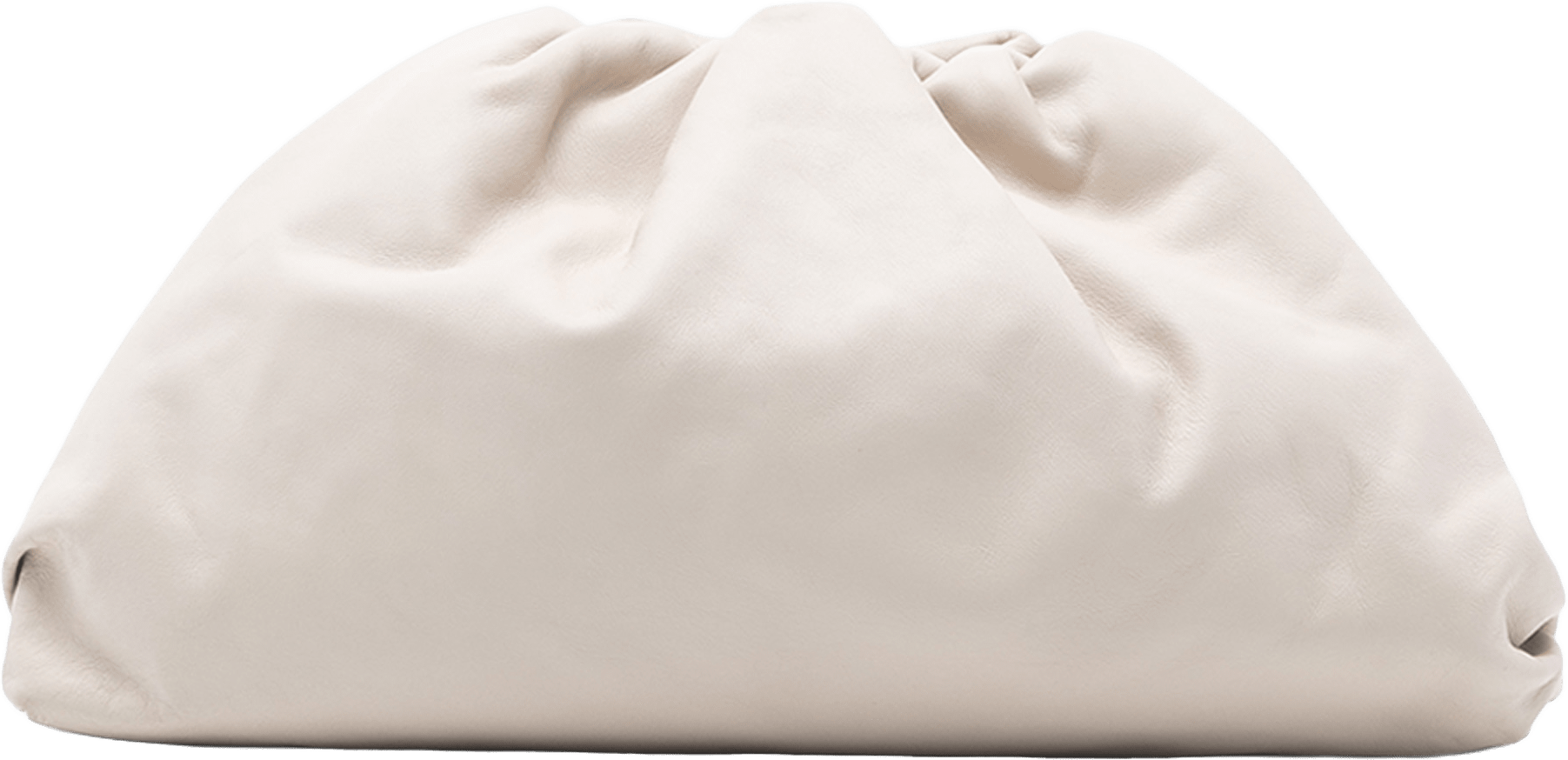 Bottega Veneta Lambskin The Pouch, från Luxclusif, i färgen off white.