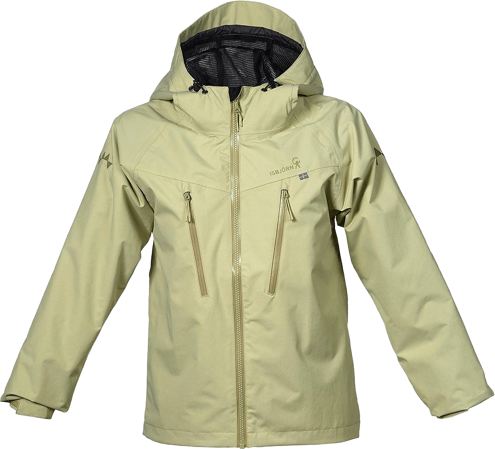 Monsune Hardshell Jacket, från ISBJÖRN of Sweden, i färgen forest dew.