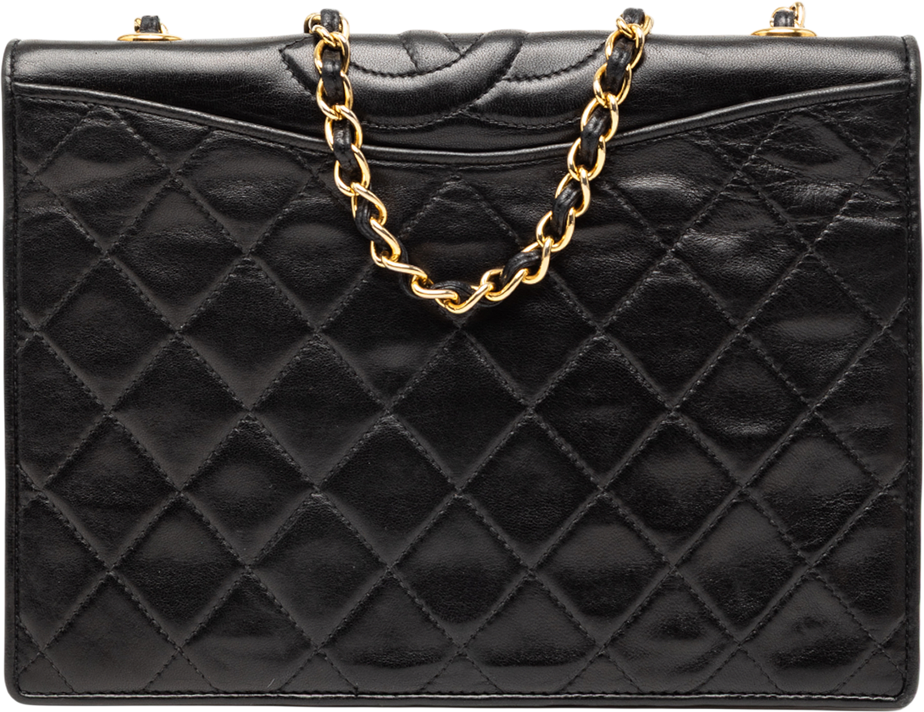 Chanel Cc Quilted Lambskin Full Flap, från Luxclusif, i färgen black.