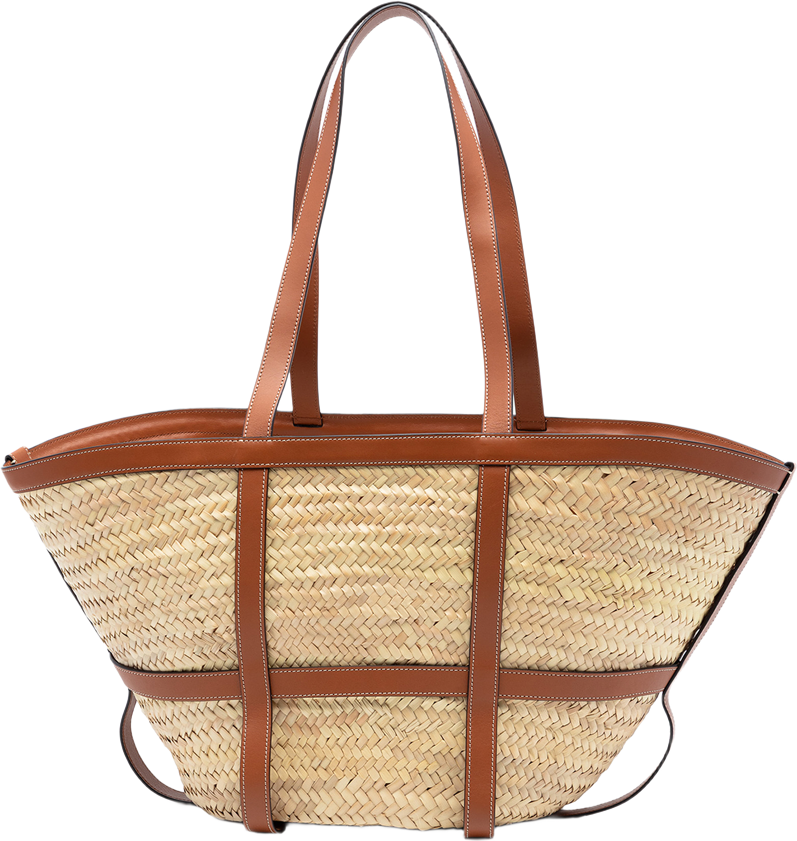 Celine Medium Raffia Gridded Classic Panier Tote, från Luxclusif, i färgen beige.