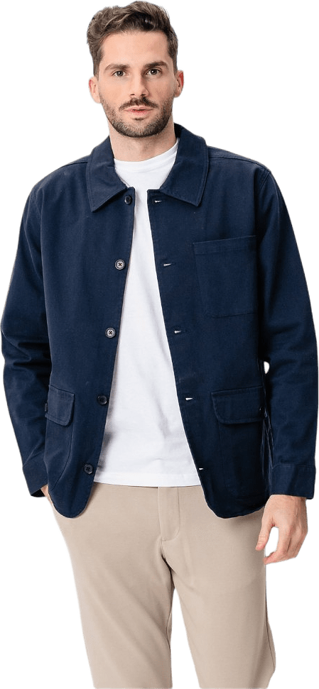 Twill Shirt Jacka, från TeeShoppen, i färgen marin.