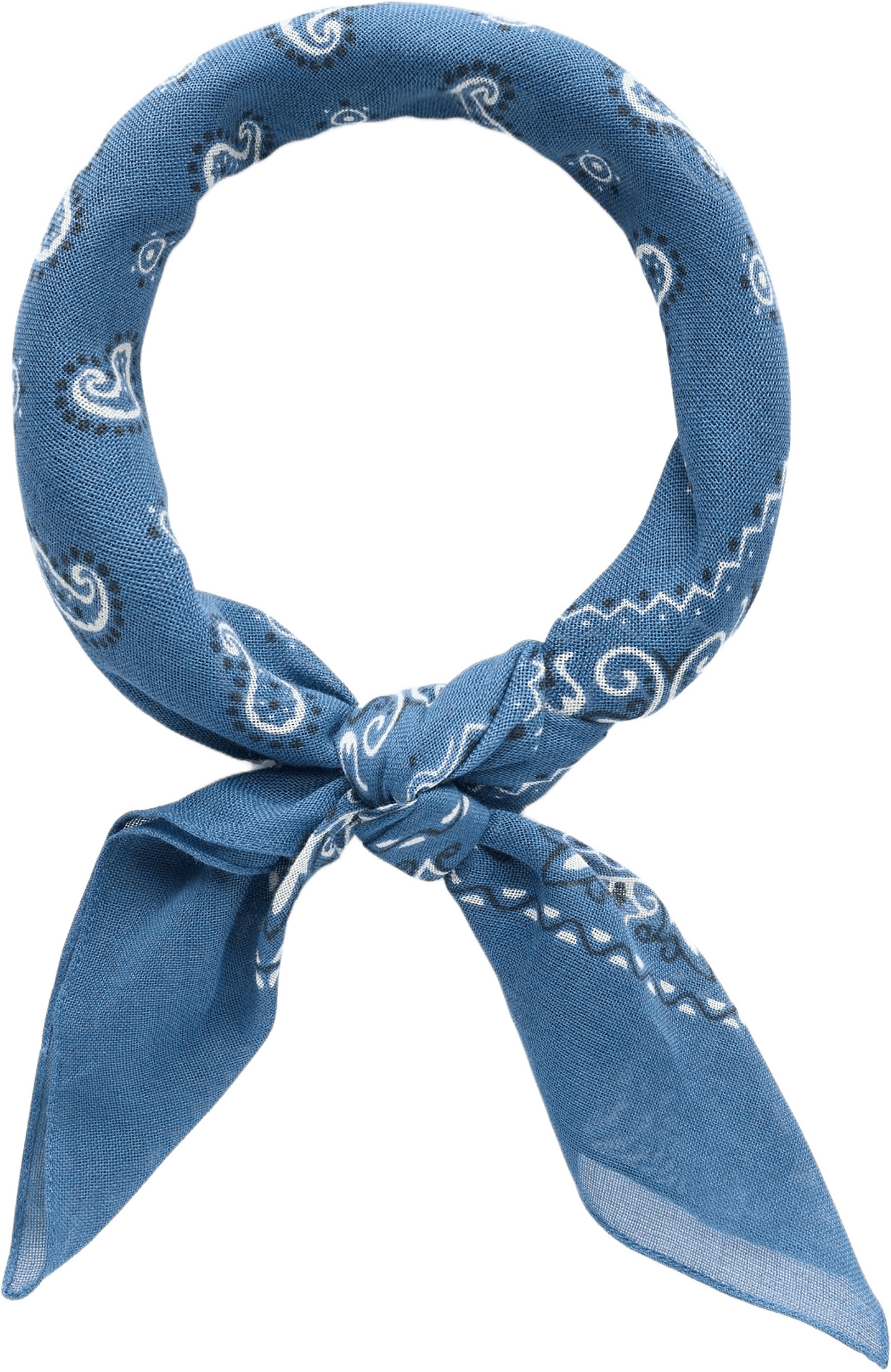 Paisley Printed Cotton Bandana, från John Henric, i färgen blue.