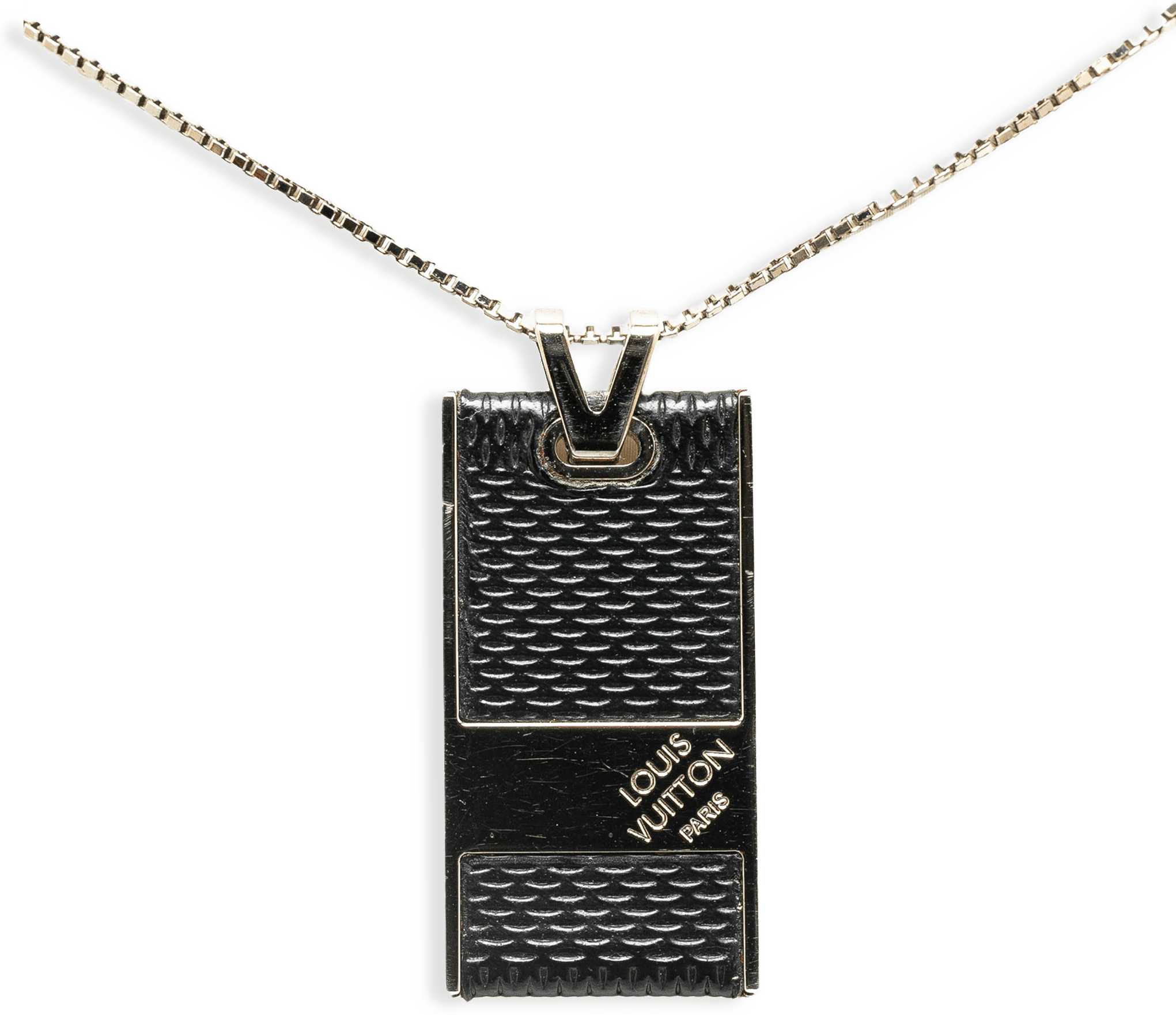 Louis Vuitton Damier Graphite Pendant Necklace