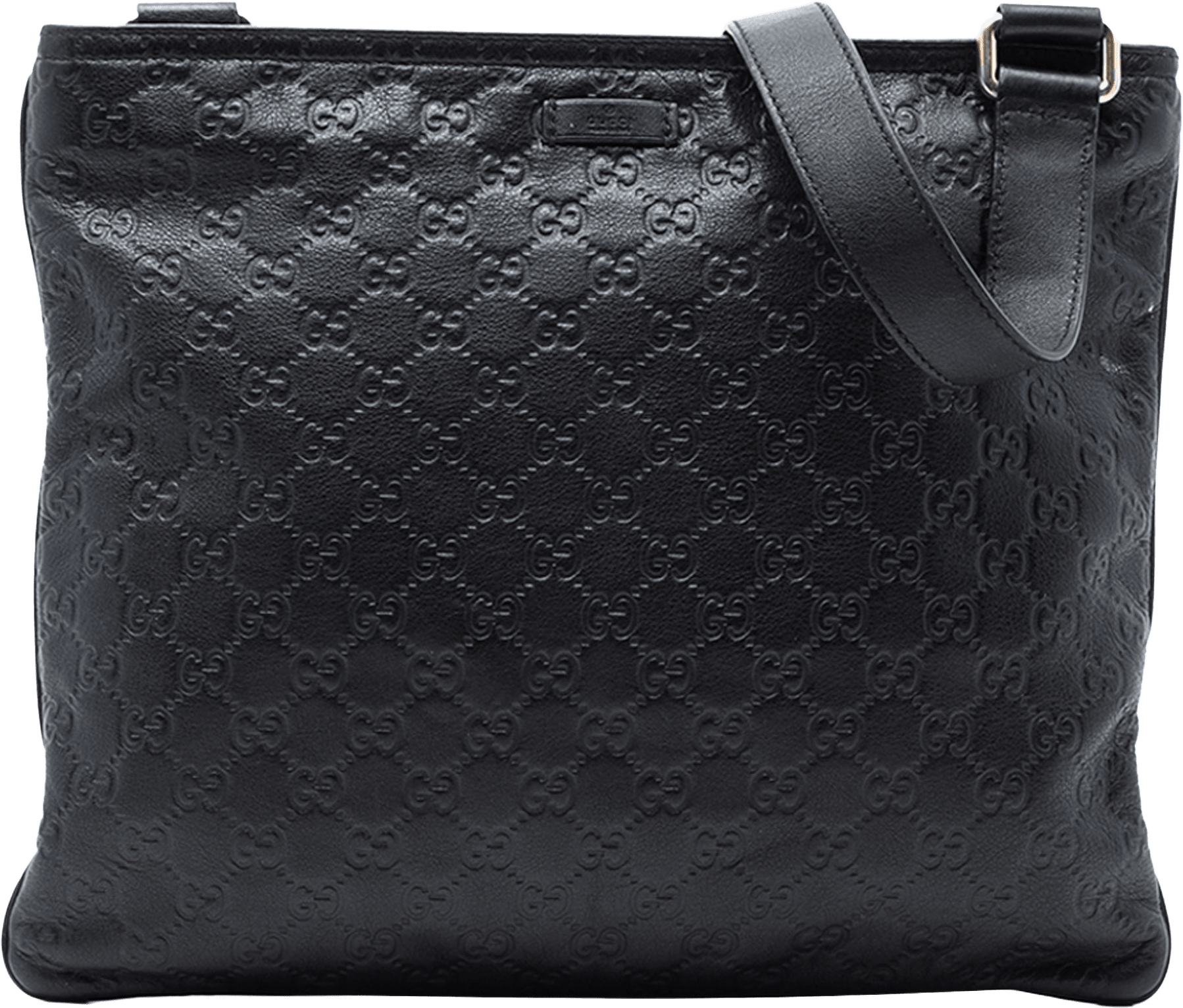 Gucci Guccissima Crossbody, från Luxclusif, i färgen black.