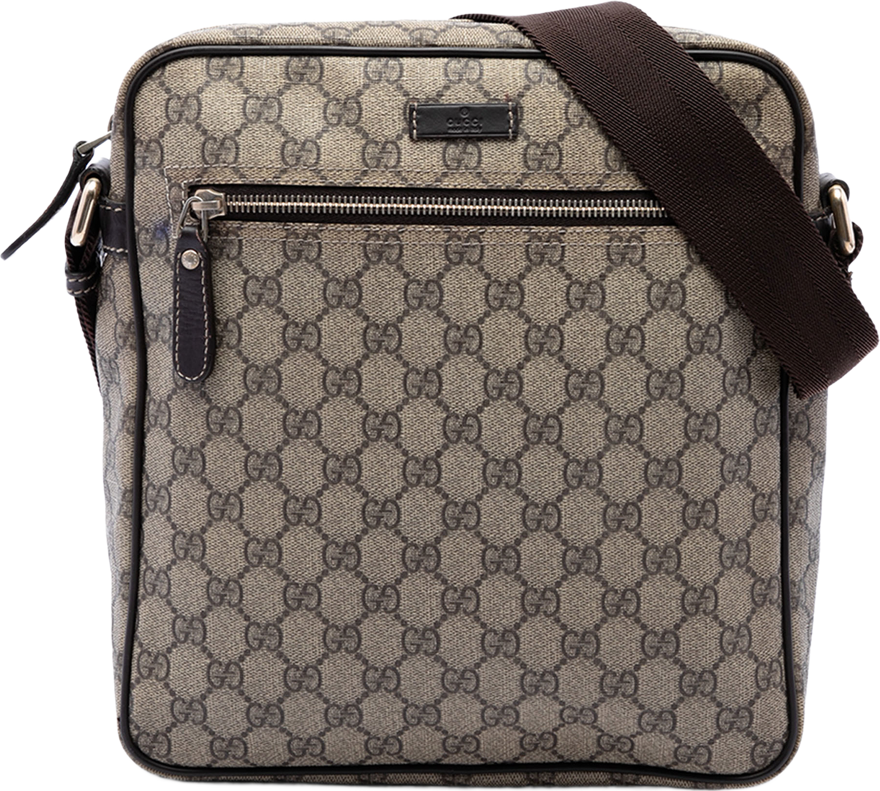 Gucci Gg Supreme Crossbody, från Luxclusif, i färgen beige.