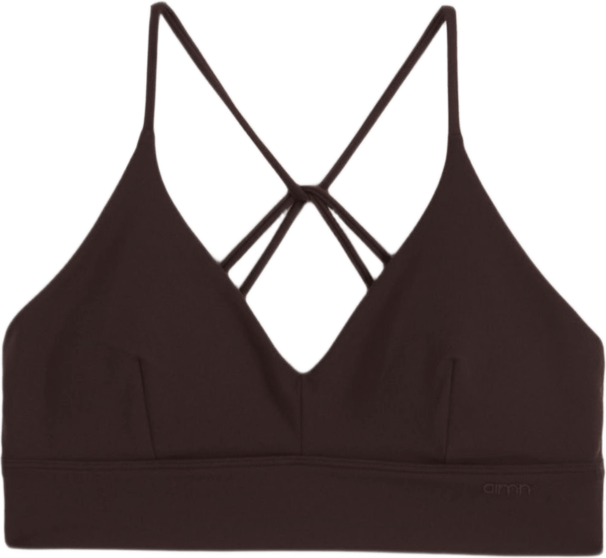 Sense Strap Bra, från aim'n, i färgen chocolate.