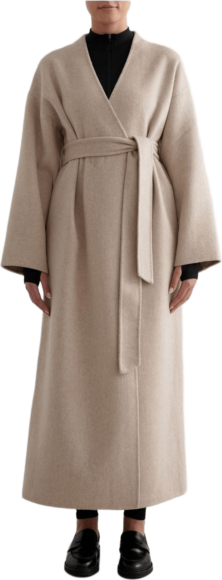 Wool Coat, från aim'n, i färgen dark clay.