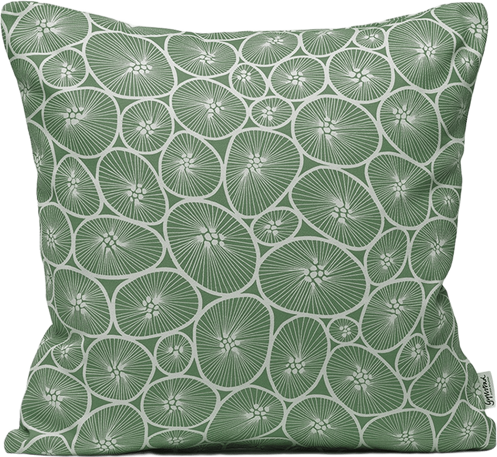 Kuddfodral Korall, 50 Cm, från Gyllstad, i färgen grön.