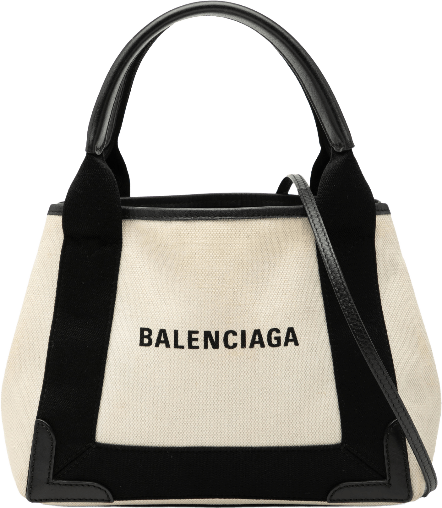 Balenciaga Canvas Navy Cabas Xs, från Luxclusif, i färgen white.