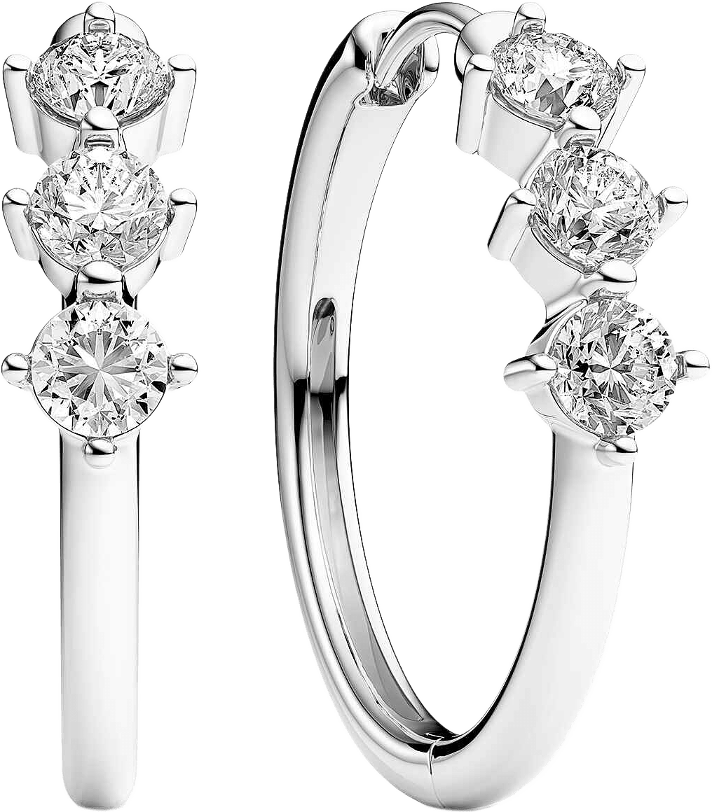 Princess Creolo Grande Earrings, från Sif Jakobs Jewellery, i färgen silver.