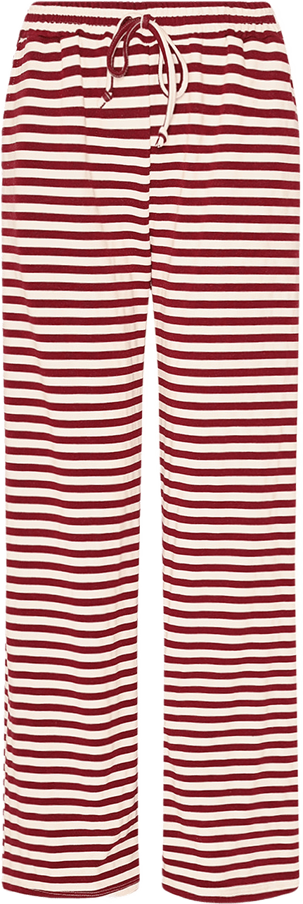 Ibi, Pants - Bordeaux/white Stripes