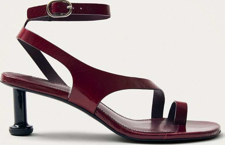 Miquela Onix Burgundy Leather Sandals