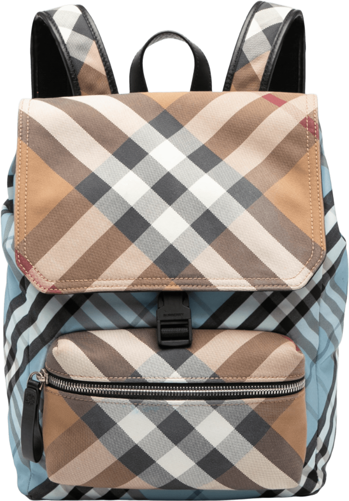 Burberry Supernova Check Canvas And Nylon Backpack, från Luxclusif, i färgen light blue.