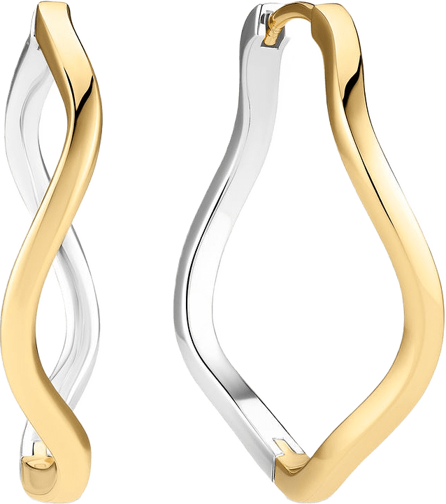 Örhängen Ellera Waves Pianura, från Sif Jakobs Jewellery, i färgen gold - silver.