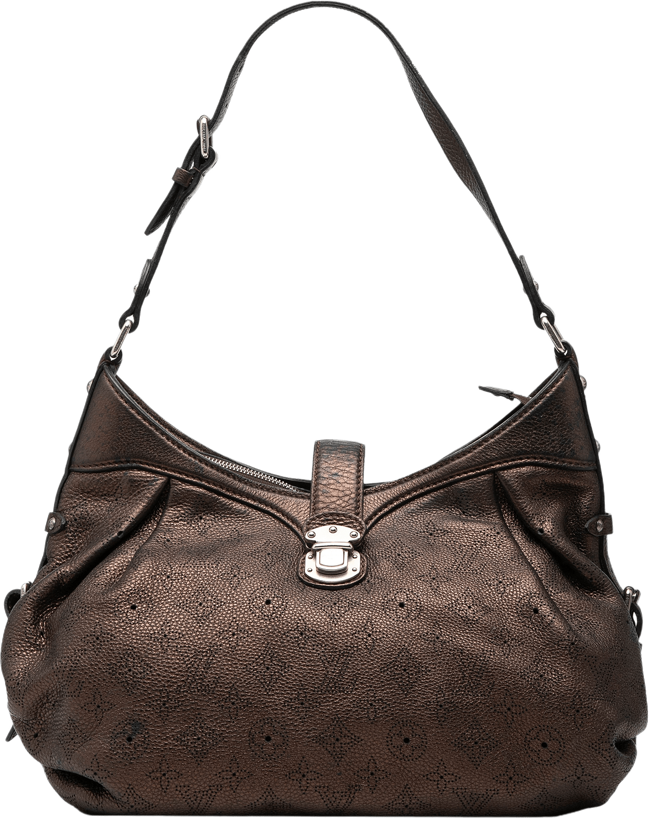 Louis Vuitton Monogram Mahina Xs, från Luxclusif, i färgen bronze.