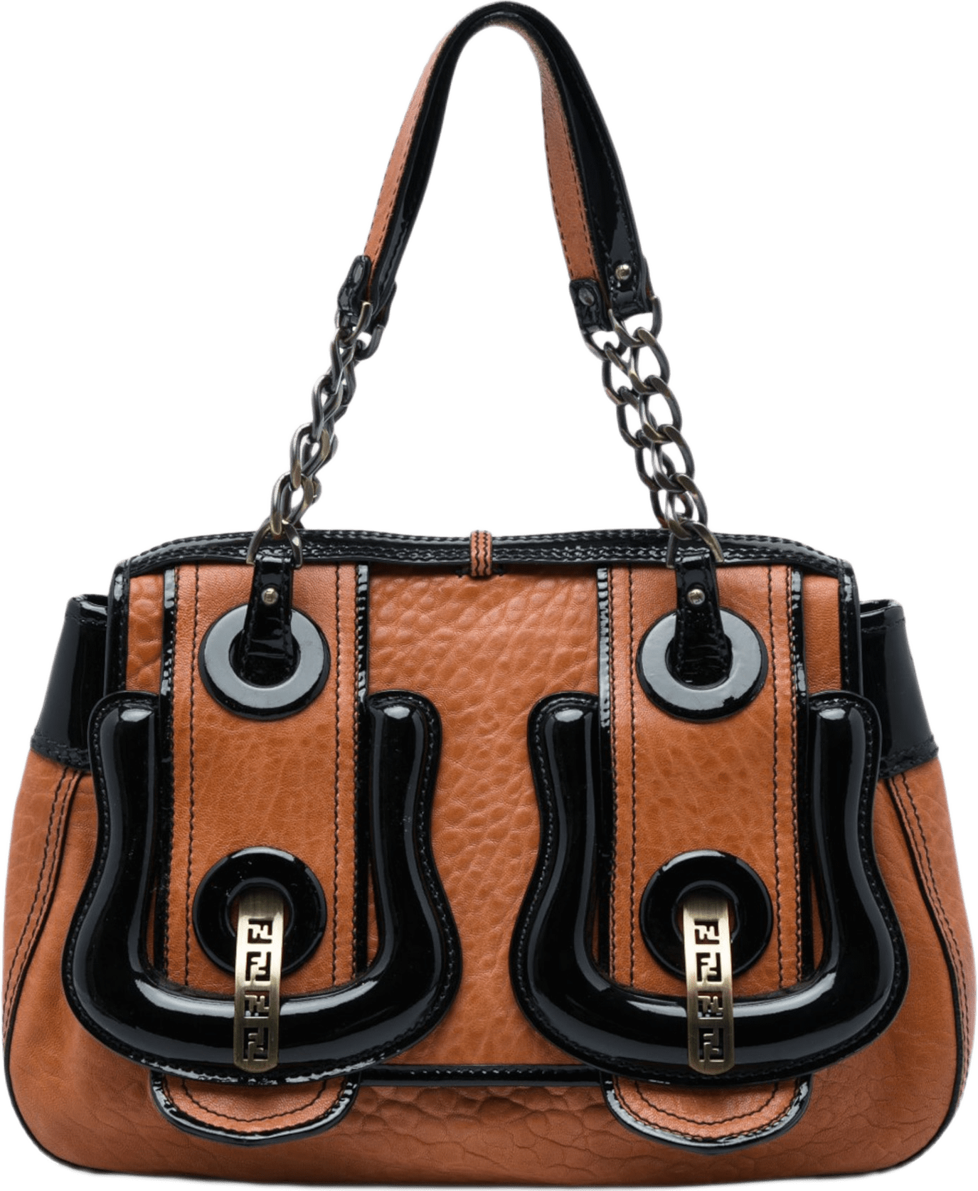 Fendi Medium Leather B Bag Top Handle Bag, från Luxclusif, i färgen svart.