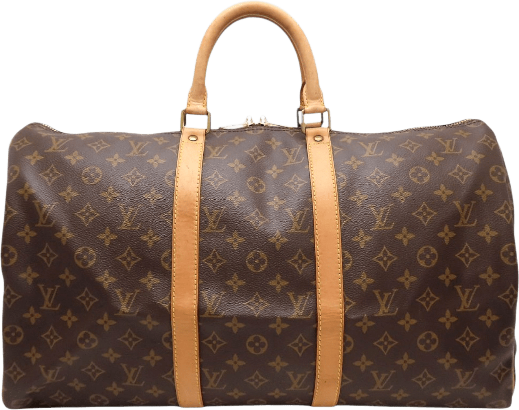 Louis Vuitton Monogram Keepall 50, från Luxclusif, i färgen brun.