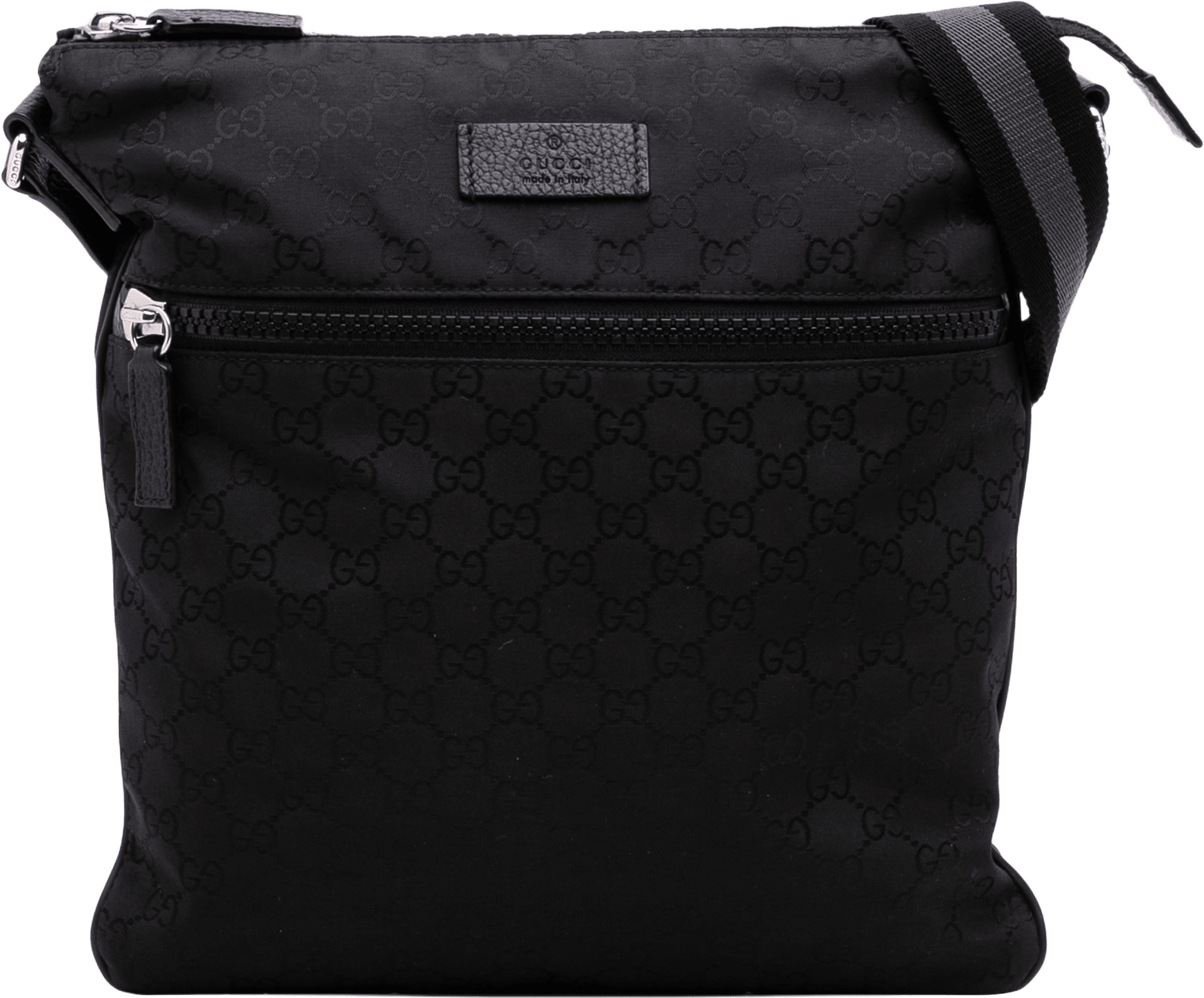 Gucci Gg Nylonweb Crossbody, från Luxclusif, i färgen black.