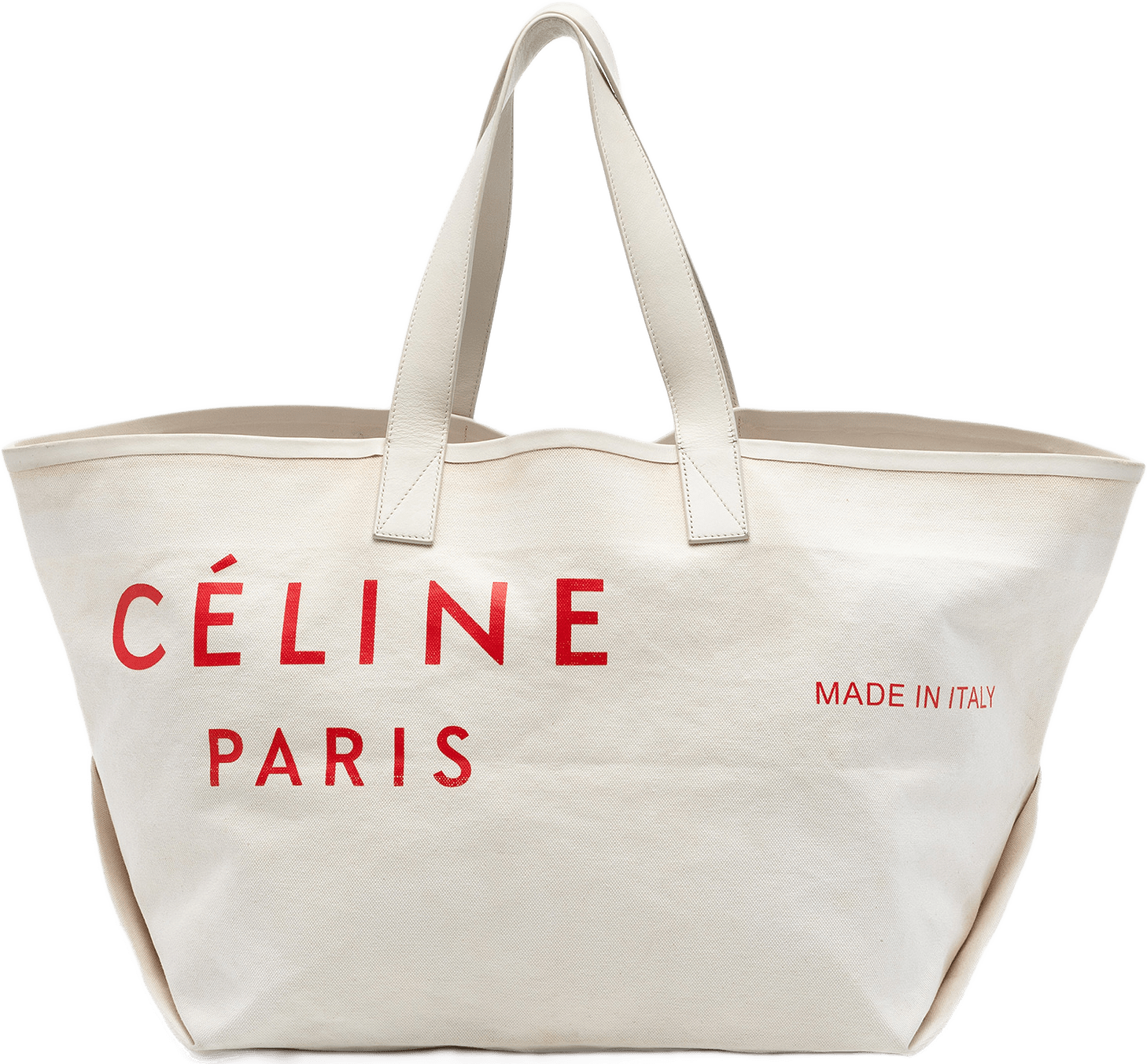 Celine Medium Canvas Made In Tote, från Luxclusif, i färgen light beige.