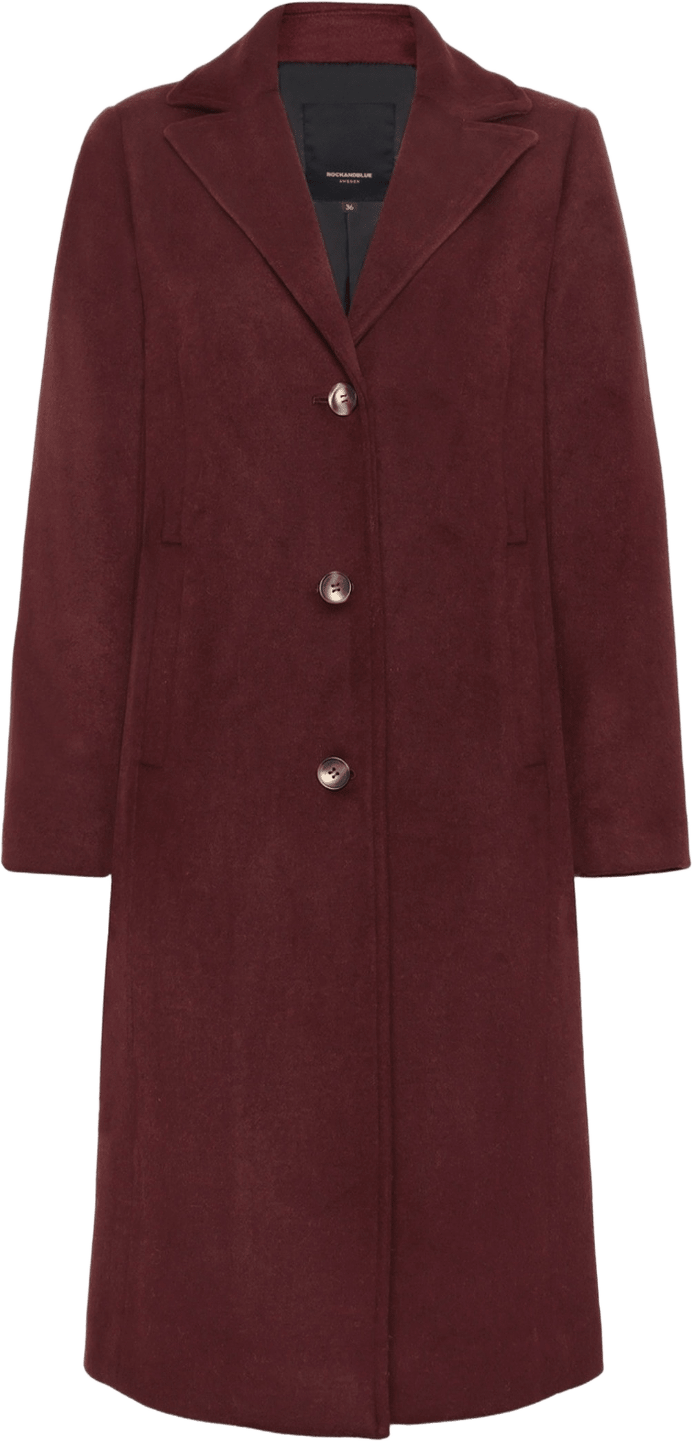 Delta Coat, från ROCKANDBLUE, i färgen burgundy.