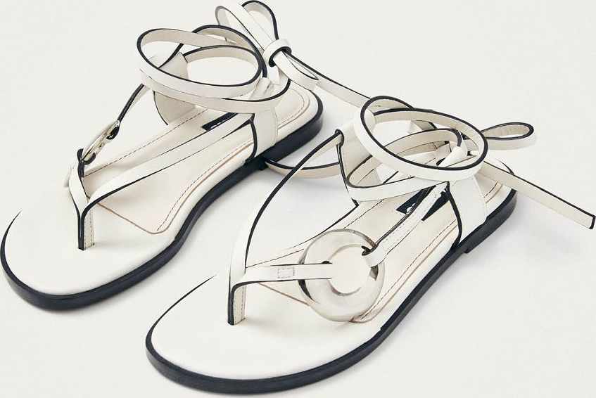 Morosia White Leather Sandals