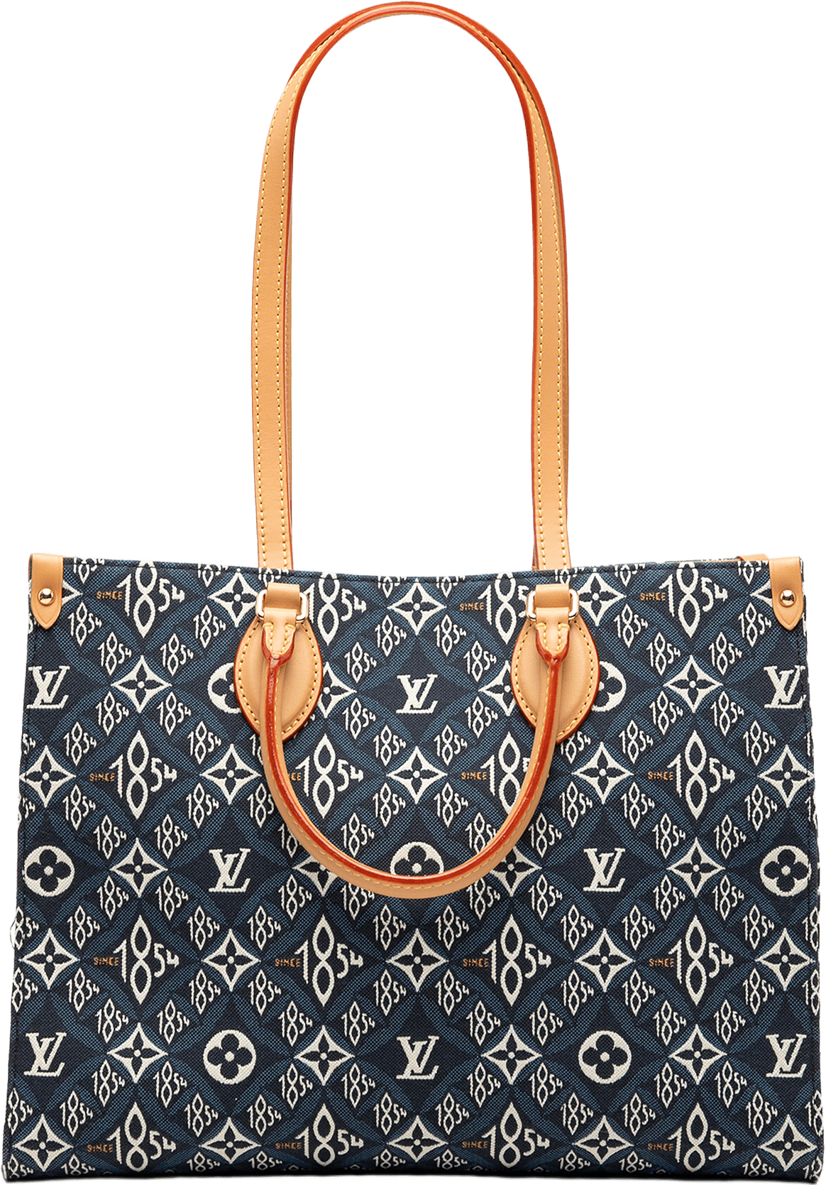 Louis Vuitton Monogram Jacquard Since 1854 Onthego Mm, från Luxclusif, i färgen navy.