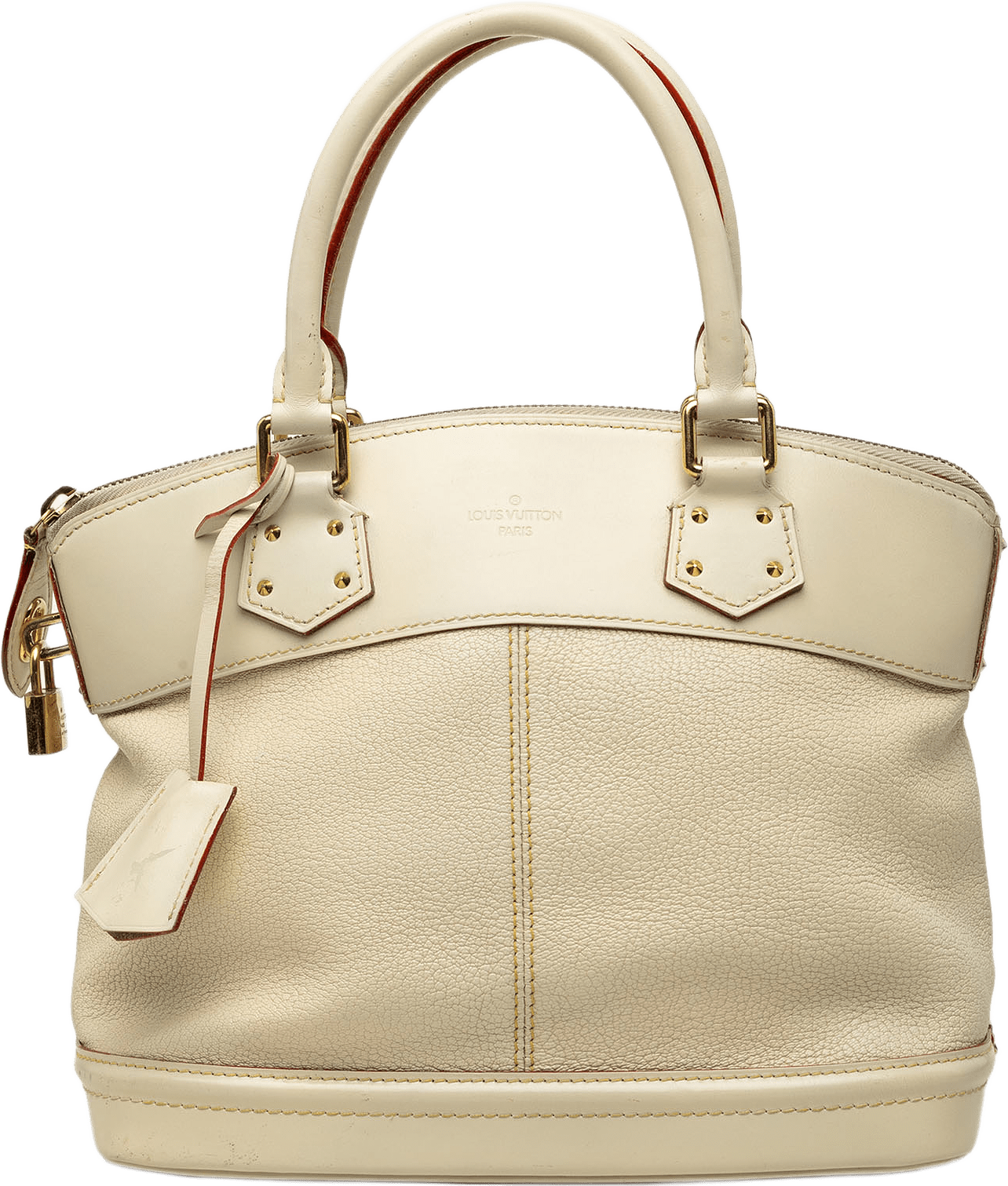 Louis Vuitton Suhali Lockit Pm, från Luxclusif, i färgen vit.