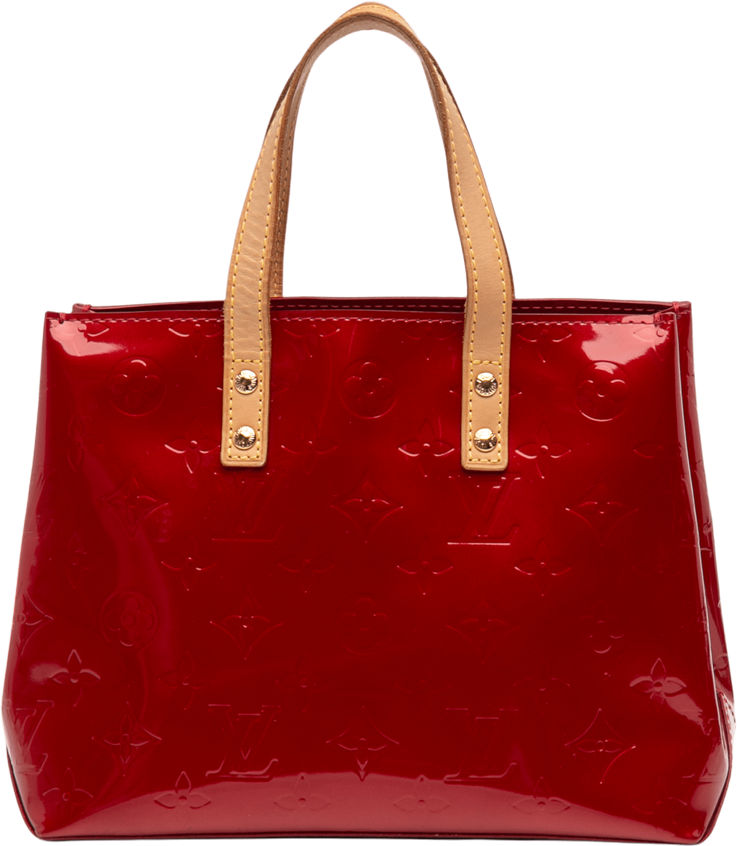 Louis Vuitton Monogram Vernis Reade Pm, från Luxclusif, i färgen red.