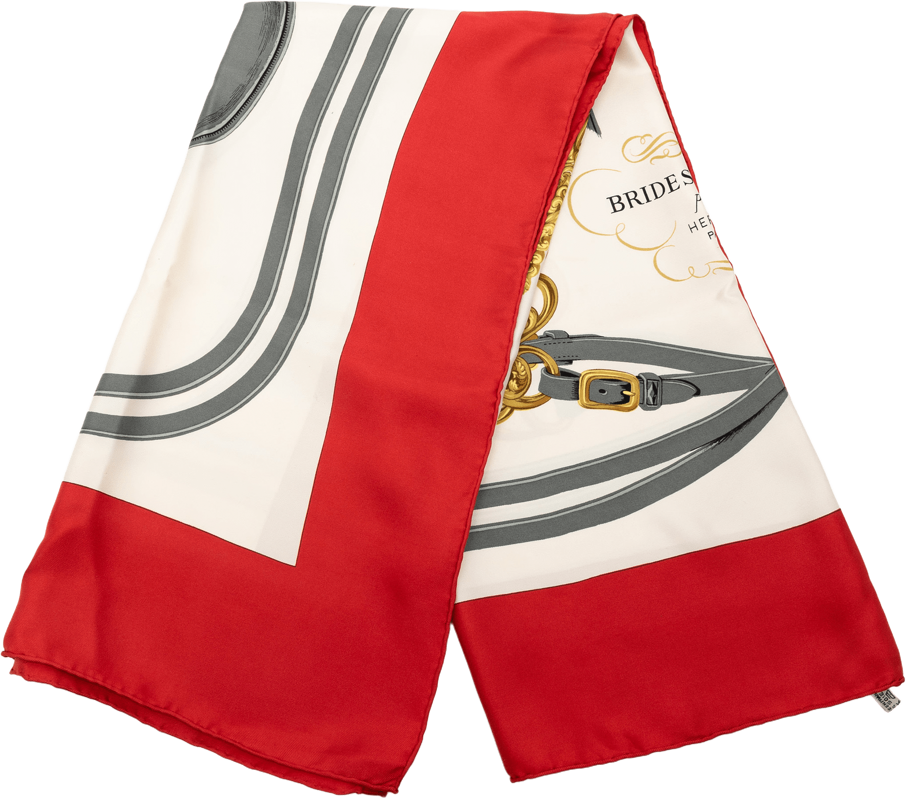 Hermès Brides De Gala Silk Scarf, från Luxclusif, i färgen ivory.