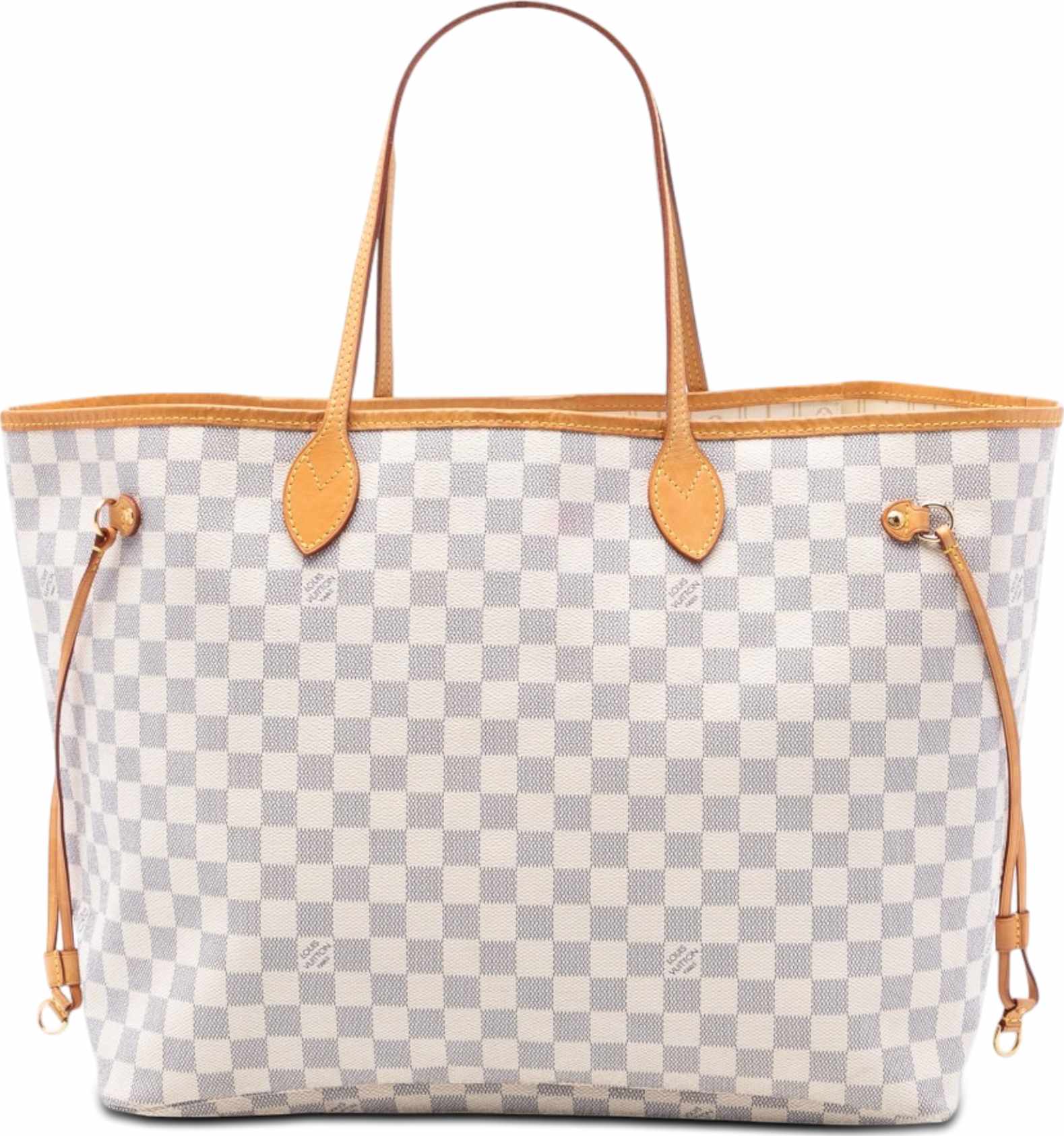 Louis Vuitton Damier Azur Neverfull Gm, från Luxclusif, i färgen white.