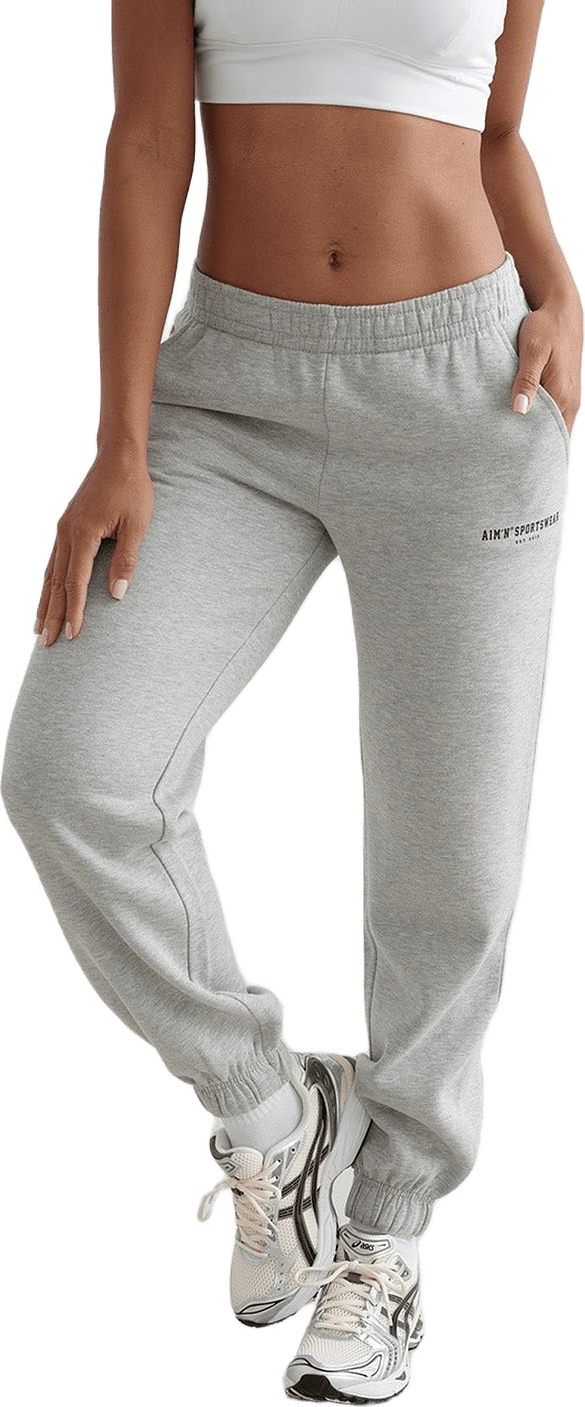 Grey Melange Varsity Classic Sweatpants