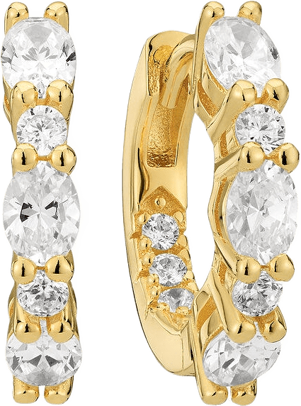 Örhänge Ellera Ovale, från Sif Jakobs Jewellery, i färgen gold.