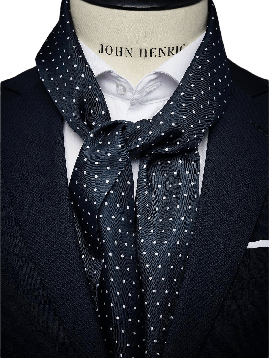 Silk Scarf Dot, från John Henric, i färgen blue.