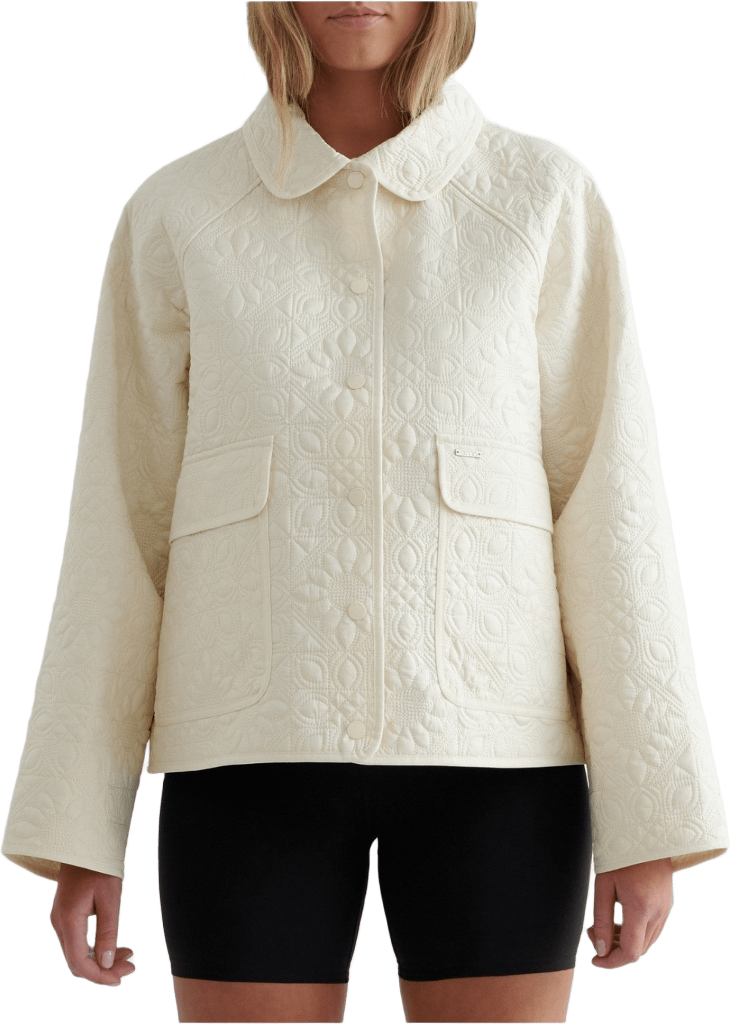 Almond White Patchwork Femme Jacket