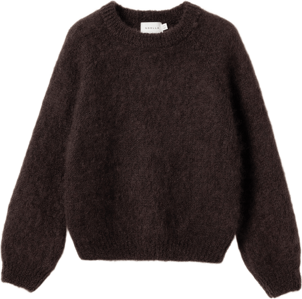 N-latora Mohair Knit, från Noella, i färgen dark brown chocolate.