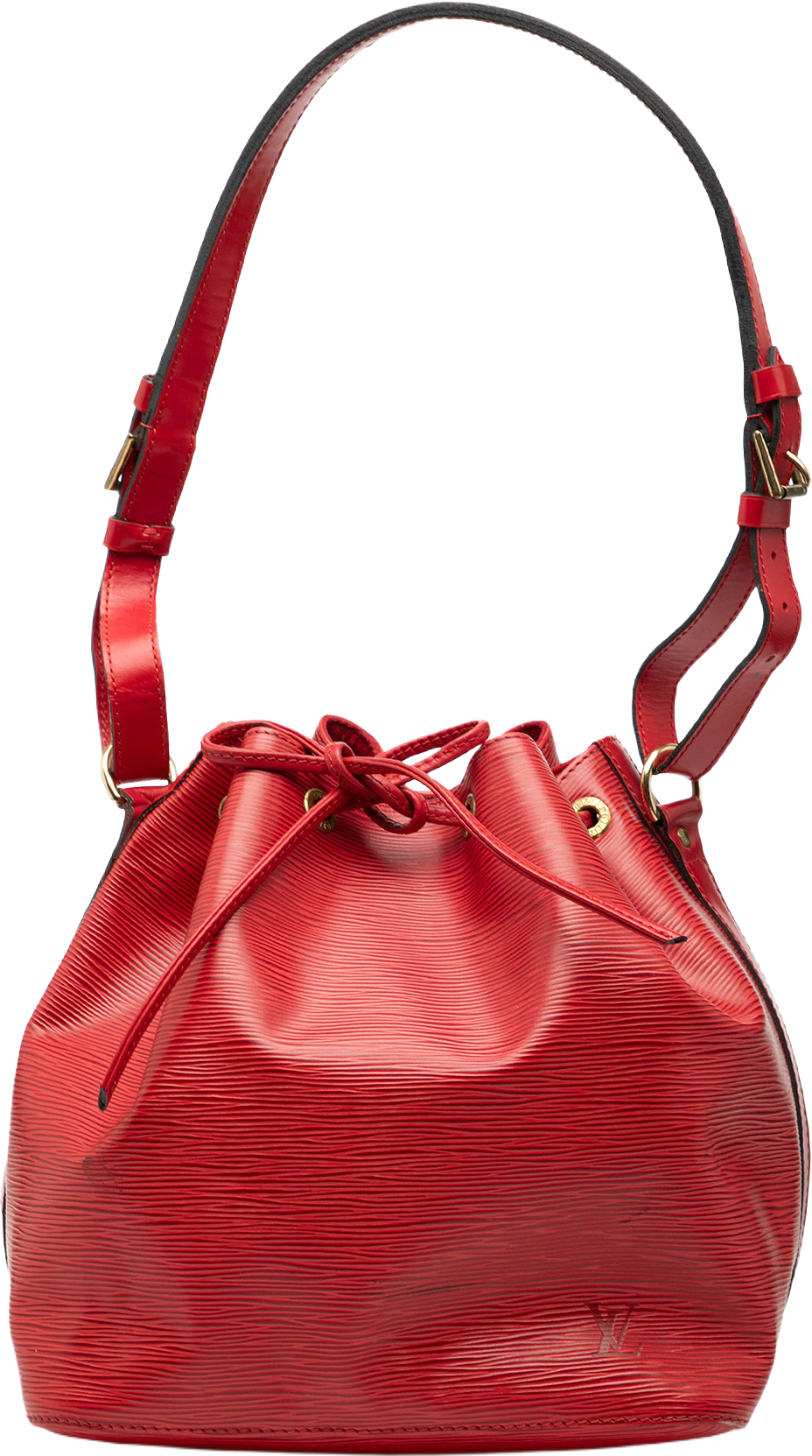 Louis Vuitton Epi Petit Noe, från Luxclusif, i färgen red.