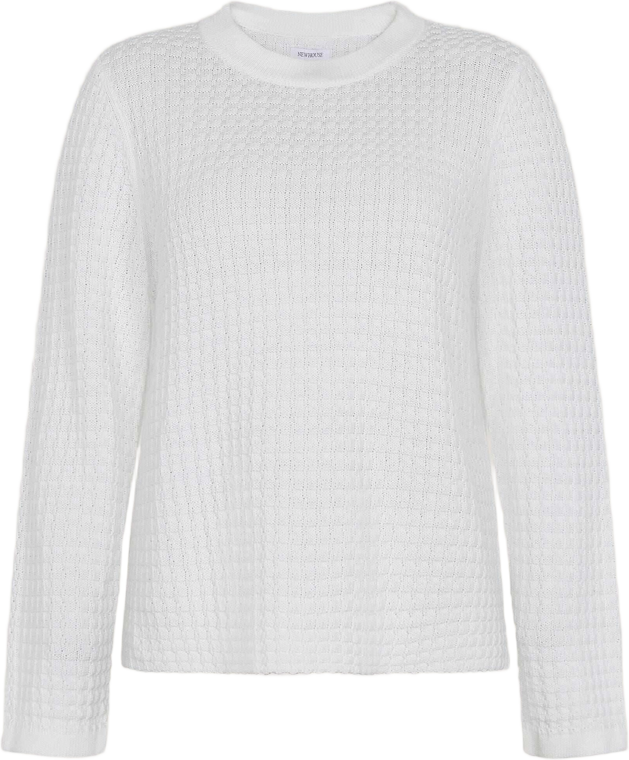 Elysa Tuckstitch Sweater, från Newhouse, i färgen offwhite.