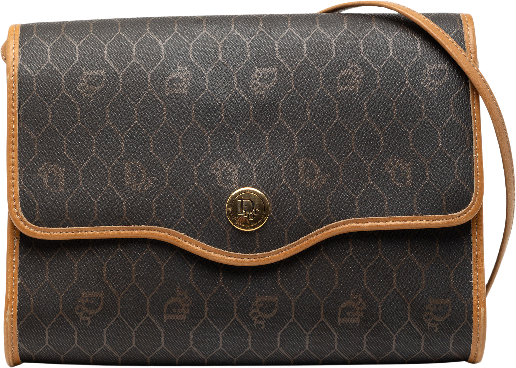 Dior Honeycomb Coated Canvas Crossbody, från Luxclusif, i färgen black.