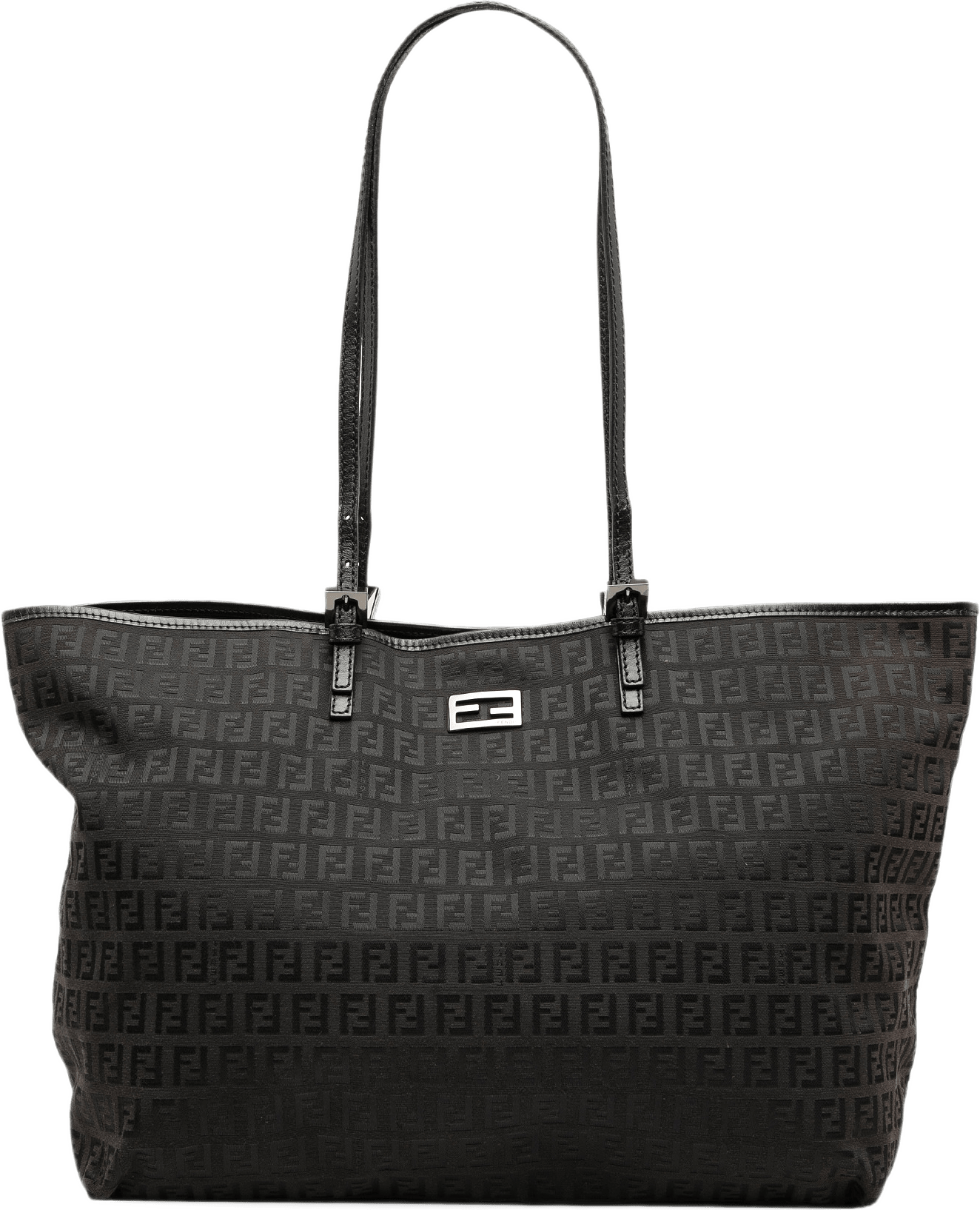 Fendi Zucchino Canvas Tote, från Luxclusif, i färgen black.