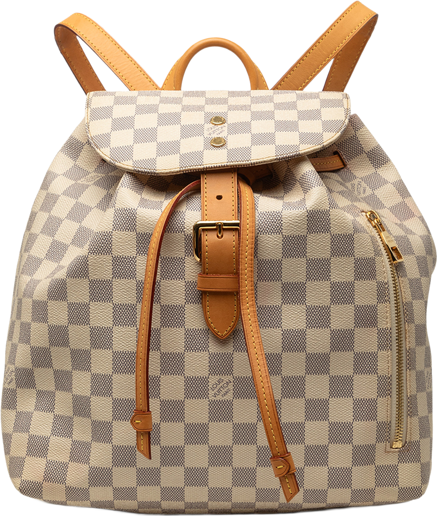 Louis Vuitton Damier Azur Sperone, från Luxclusif, i färgen vit.