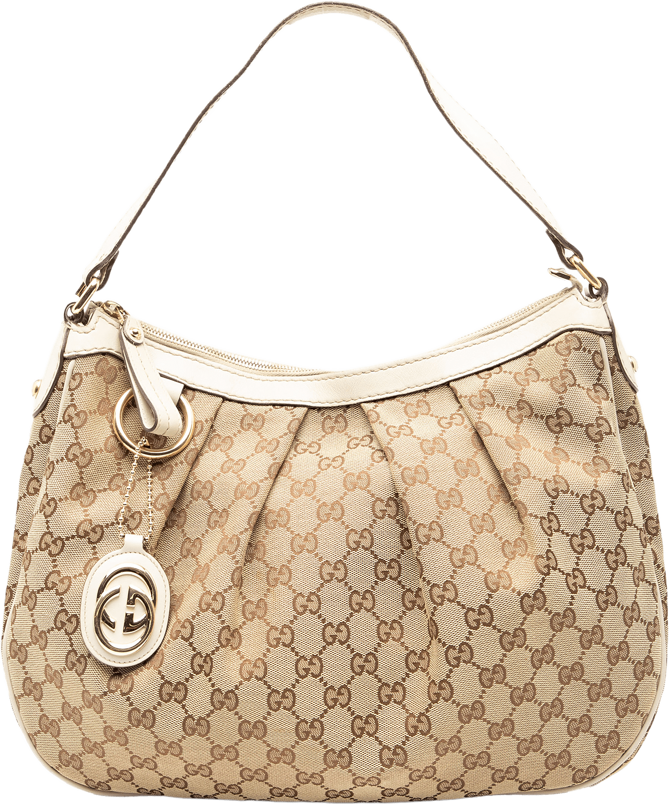 Gucci Gg Canvas Sukey Shoulder Bag, från Luxclusif, i färgen beige.