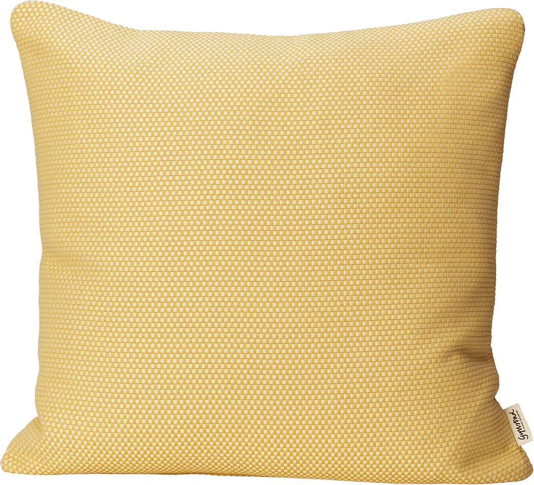 Kuddfodral H-weave, 50 Cm, från Gyllstad, i färgen vaniljgul.
