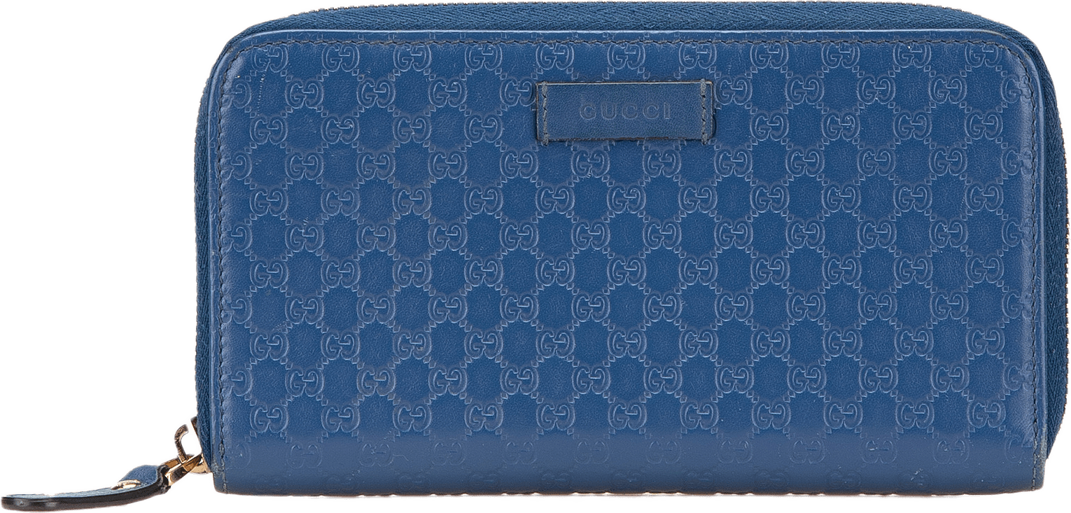 Gucci Microguccissima Zip Around Long Wallet